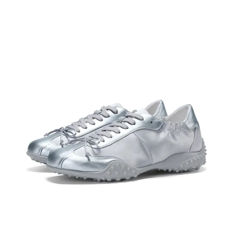 GG CC Skateboard Shoes Women's Low Top Ecru-9