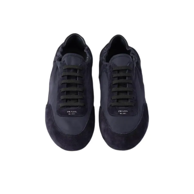 PRADA Collapse Low Top Casual Shoes Women's Blue-4