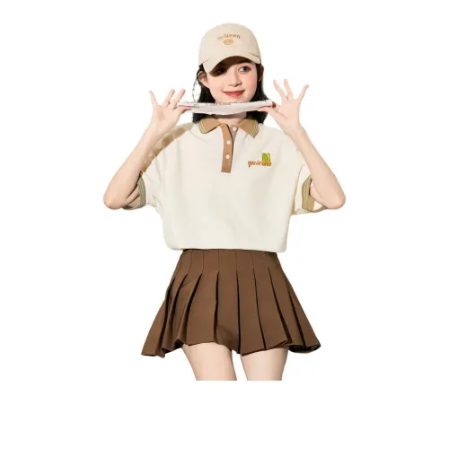 Tonlion Polo Shirt Women's Beige Yellow