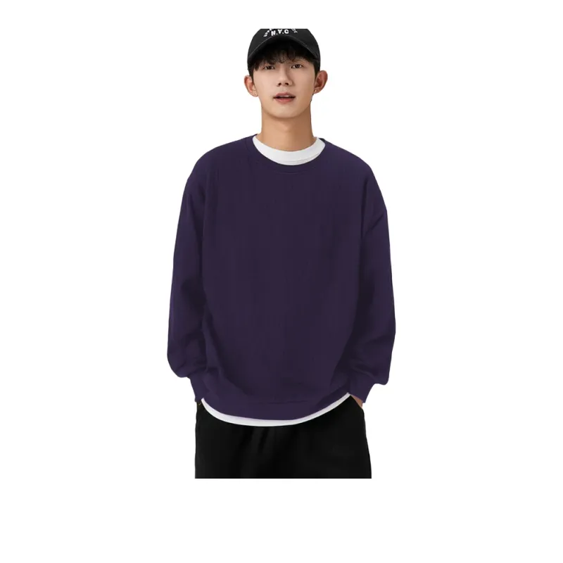 Sweatshirt American Vintage Preppy Style Minimalist Style Loose Fit Fleece Lined Thermal Pullover Unisex-0