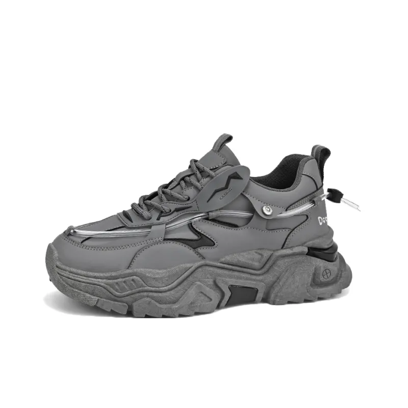Budding Bear Slip Resistant, Abrasion Resistant, Lightweight, Height Increasing Low Top Chunky Sneakers Men's-21
