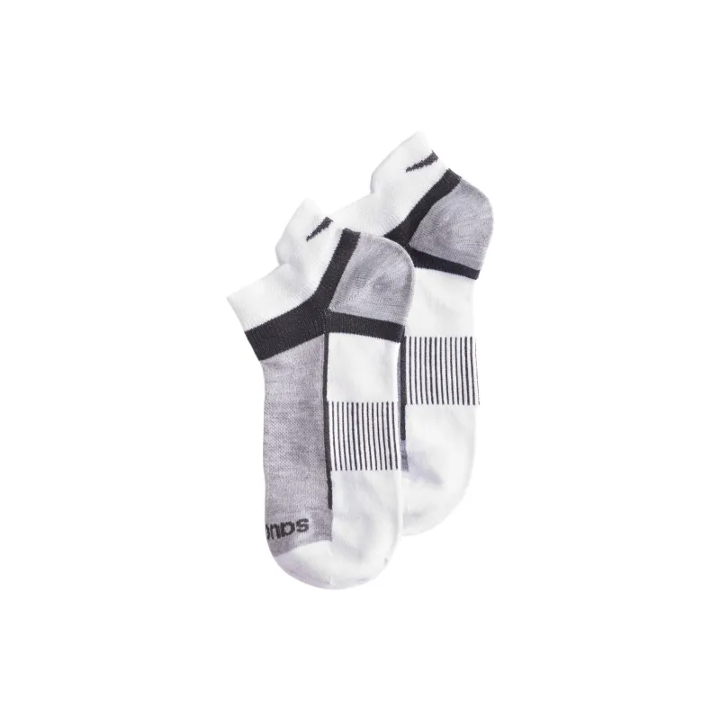 Saucony Inferno Liteweight Ankle Socks Unisex 3 Pack White-2