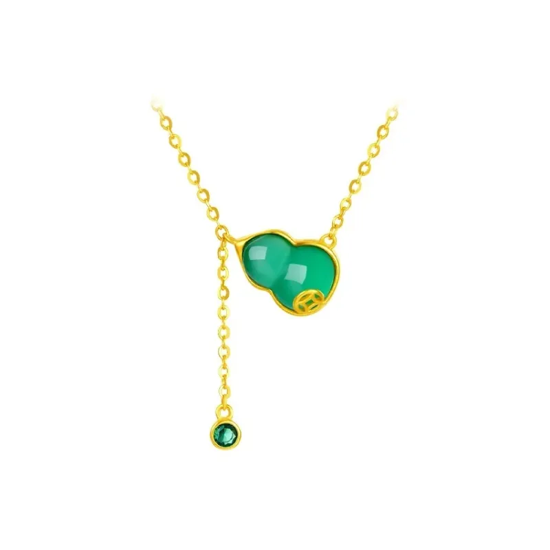 Golden Bliss Chalcedony Necklaces Women's-1
