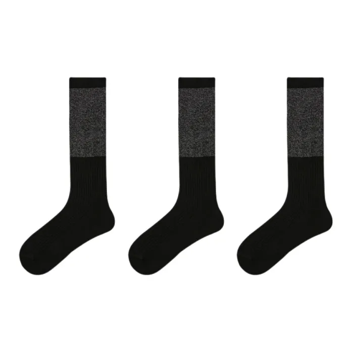 Vine Color Knee High Socks Unisex 3 Pack-3