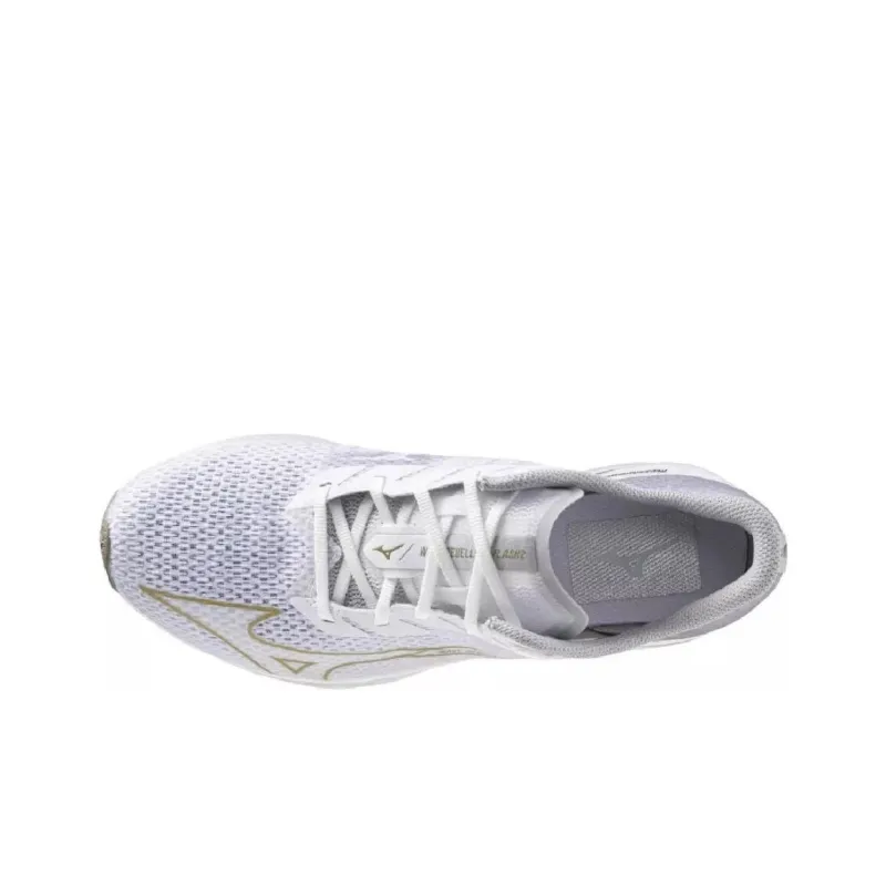 Mizuno Wave Rebellion Flash Anti-Slip Wear-Resistant Low-Top Running Shoes Men's White Gold Gray-3