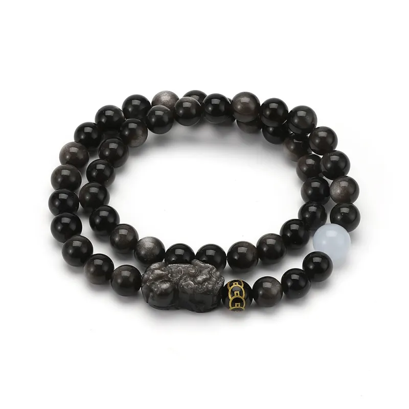 Tanner Obsidian Bracelets Unisex-1