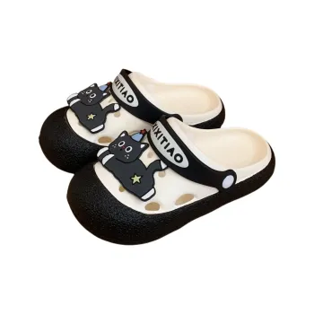 Thin Strips Slippers Women's, White Black