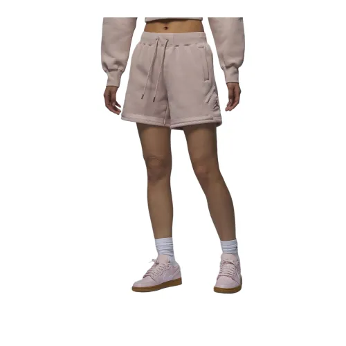 Jordan Flight Fleece Diamond Casual Shorts Women's Pink