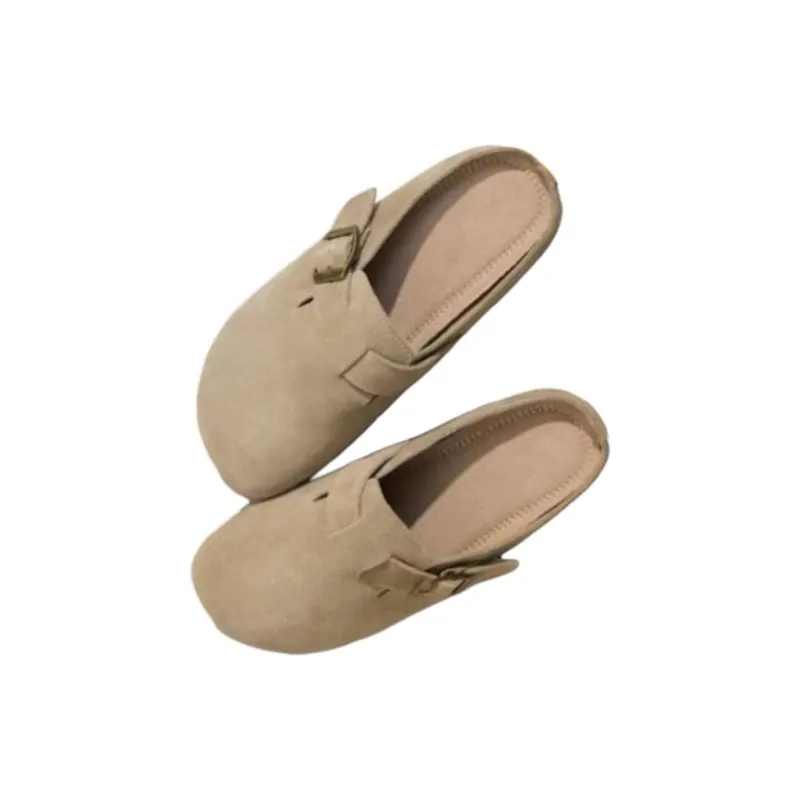 Qiao Anju Home Slippers Camel Khaki Brown-5