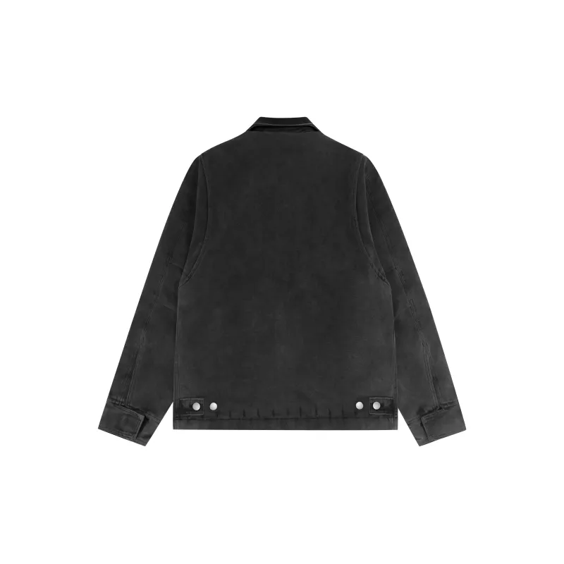 False Perception Jacket Unisex Washed Black-1