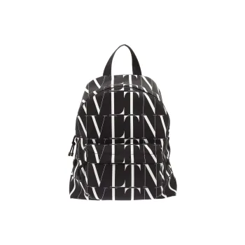 Valentino Nylon Fabric Backpack Unisex Black