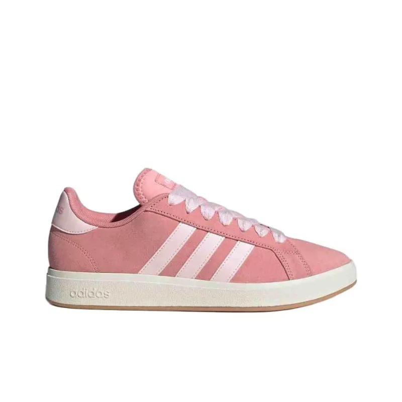 Adidas Grand Court Base 00s Anti Slip Wear Resistant Low Top Skateboard Shoes Unisex Pink-1