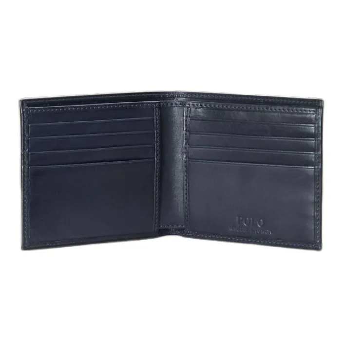 Polo Ralph Lauren Cow Leather Wallet Men's Dark Blue-2