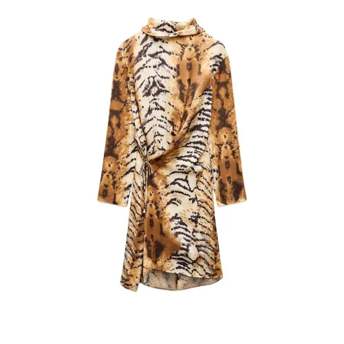 ZARA ZW Series Long Sleeved Dresses Women's Multicolor