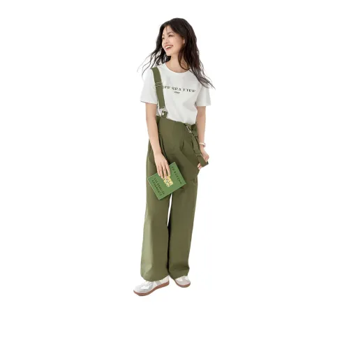 Mo Han Yi Mei Casual Suit Women's White Interior Green Exterior