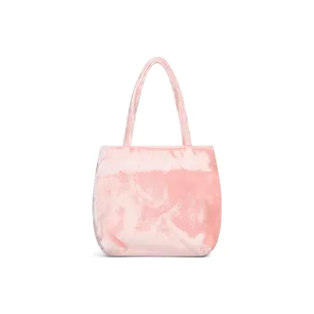 Home Of Hai Velour Tote Bag Shopping Bag Handbag Women's Light Pink