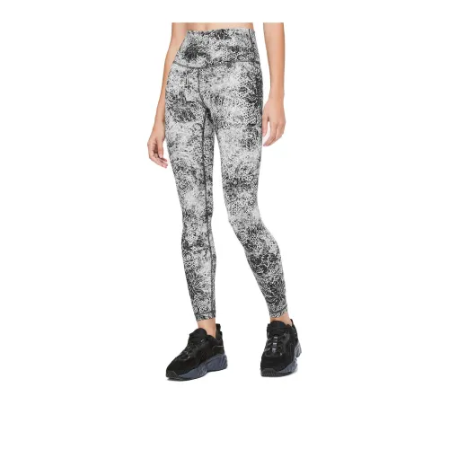 Lululemon Wunder Under Athletic Trousers Women's Black And White Print