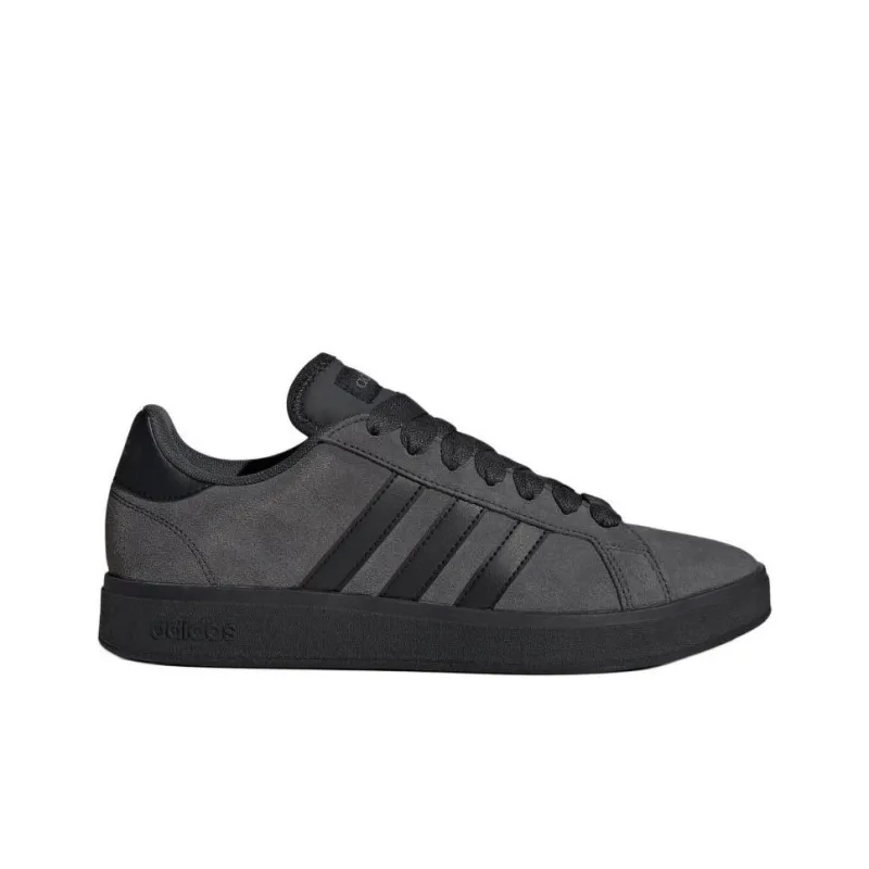 Adidas Grand Court Base 00s Anti Slip Wear Resistant Low Top Skateboard Shoes Men's Black-1