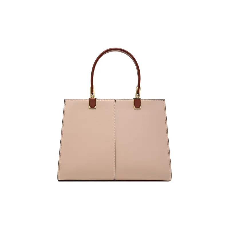 Vigno Synthetic Leather Tote Bag Shopping Bag Handbag Regular Women's Apricot/Red-20