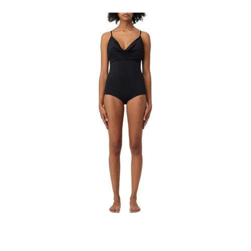 Magda Butrym Draped Scoop Neck Swimsuit