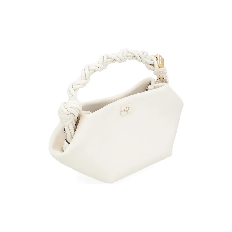 GANNI Mini Egret Leather Tote Bag-1