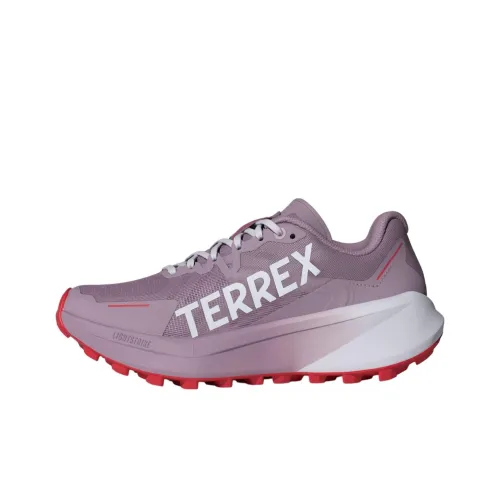 Adidas Terrex Agravic 3 Anti Slip Wear Resistant Low Top Trail Running Shoes Women's Gray Purple
