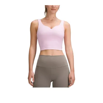 Lululemon Wunder Train Sweetheart Tank Top Medium Support Sports Underwear Women's Vitamin Pink