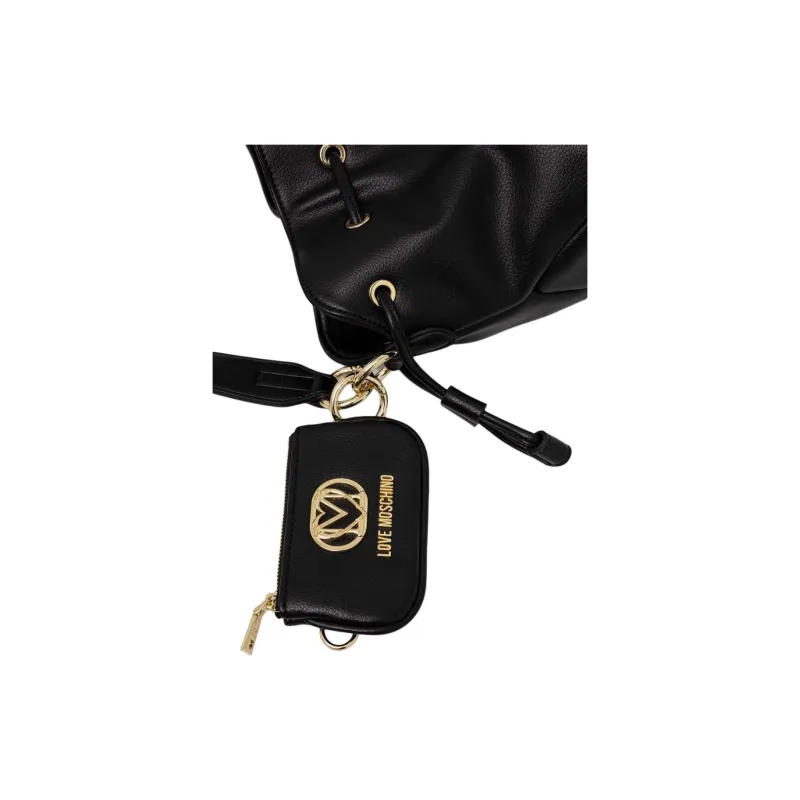 LOVE MOSCHINO Polyurethane Combo Bag One Shoulder Handbags Small Size Women's Black-3