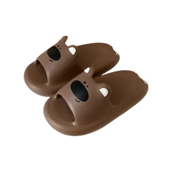 Thin Strips Slippers Unisex, Coffee Brown