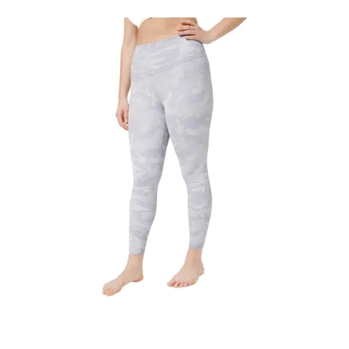 Lululemon Wunder Under Sports Pants Women's Camouflage Jacquard Alpine White