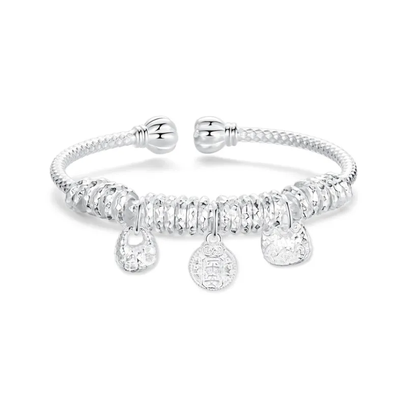 IDEAL 999 Fine Silver Bangles Women's-0