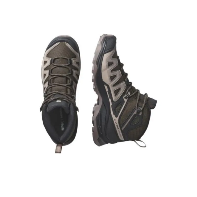 SALOMON X Ultra Pioneer Anti Slip Wear Resistant Mid Top Trekking Shoes Women's Coffee Brown-1