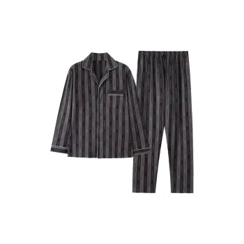 MADALLO Pajama Set Men's Black Gray Color