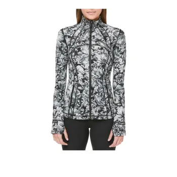 Lululemon Define Jackets Coats Women's Ice Gray Black Print