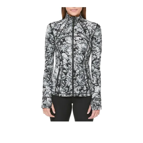 Lululemon Define Jackets Coats Women's Ice Gray Black Print
