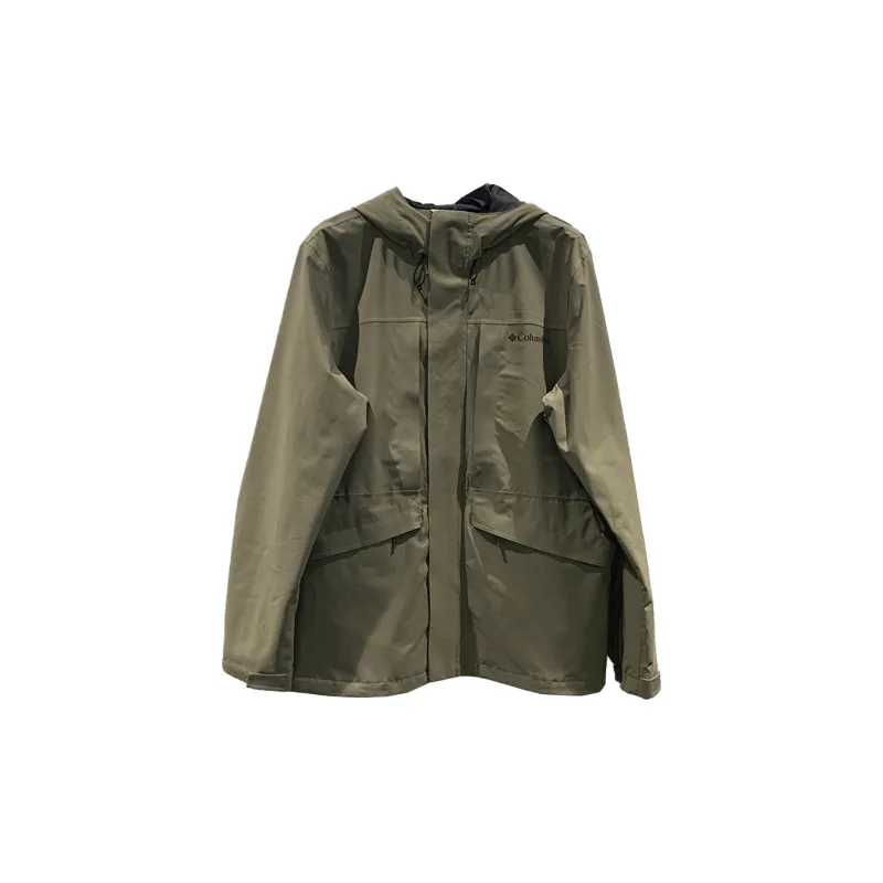 Columbia Waterproof, Windproof, Breathable, And Thermal Windbreaker Jacket Men's Army Green-0
