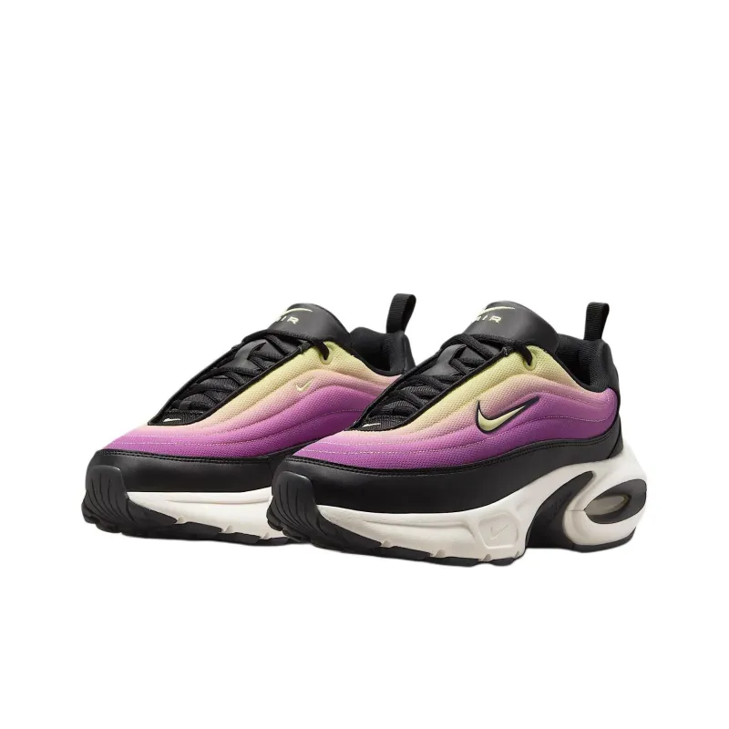 Nike Air Max Portal Anti Slip Wear Resistant Low Top Running Shoes Women's Black Purple-2