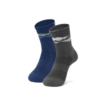 Skechers Mountain And Wild Outdoor Series Mid Calf Socks Unisex 2 Pack