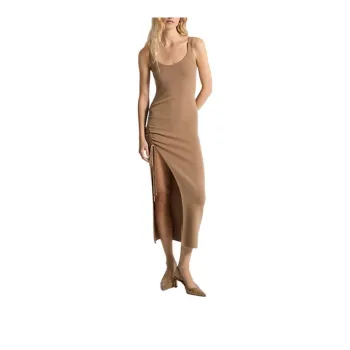 MICHAEL KORS Stretch Wool Blend Ruched Tank Dress