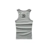 Men's 100% cotton Print Tank Top (Gray)