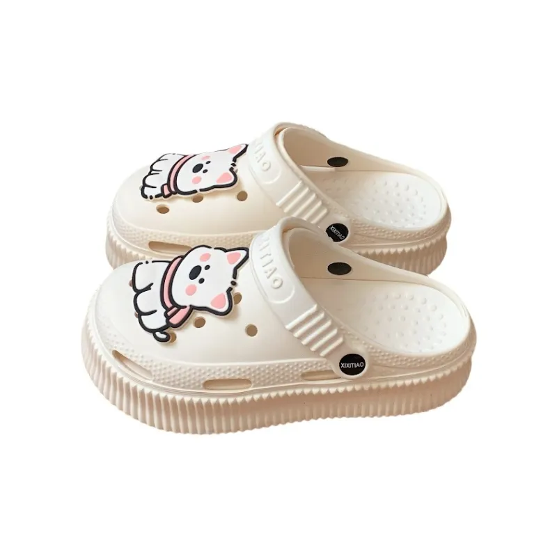 SHIGUDE Slippers Women's, White Rose Red-11