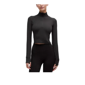 Lululemon It's RuluRibbed Crop Top Women's Black