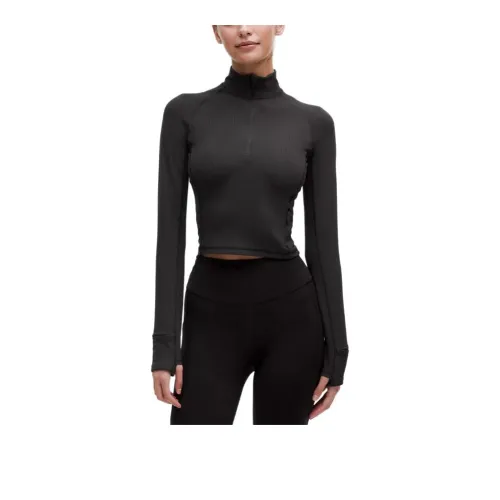 Lululemon It's RuluRibbed Crop Top Women's Black