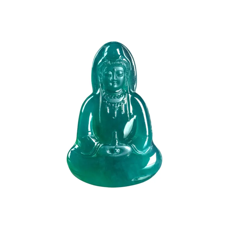PUPAN Ice Glutinous Jadeite Pendants Unisex-0