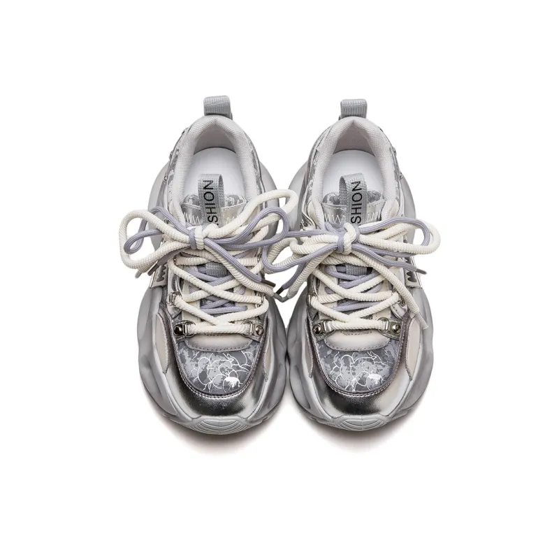 Jay Wear-Resistant Height Increasing Low-Top Chunky Sneakers Women's-3