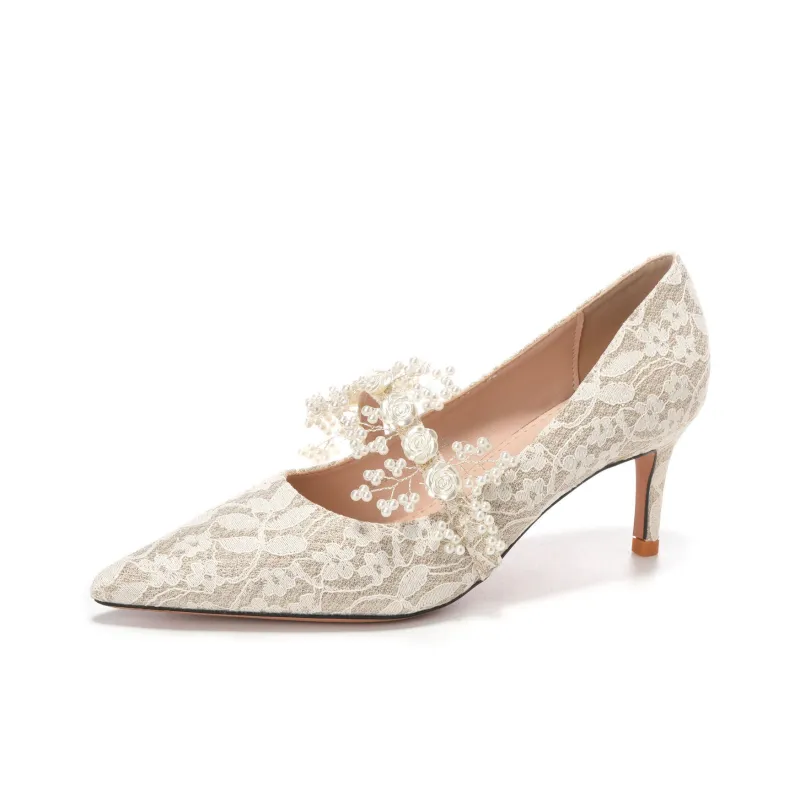 QITUMAUL Slim Heel High Heels 6.5 9.5cm Women's-8