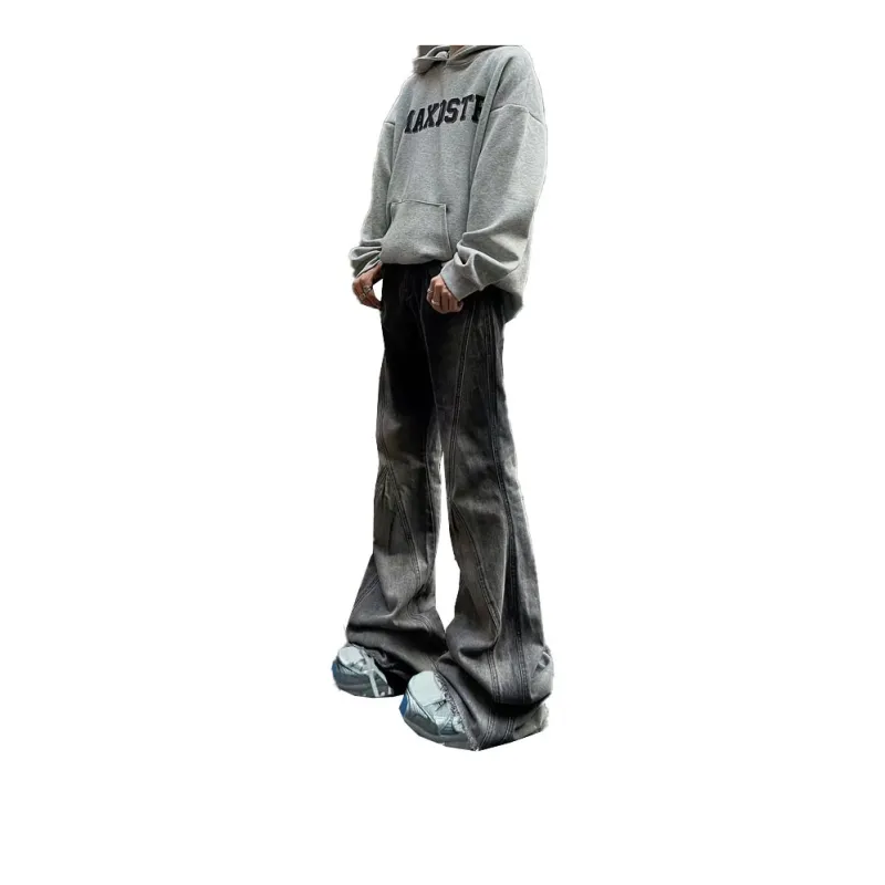 WELTER EXPERIMENT Trendy Versatile Jeans Unisex Classic Black-0