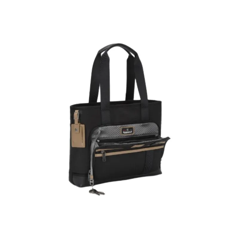 TUMI Polyamide Tote Bag Shopping Bag Handbag Medium Size Men's Black & Khaki-1