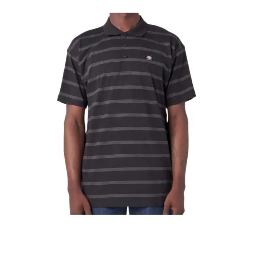 Dickies Polo Shirt Men's Black Stripes