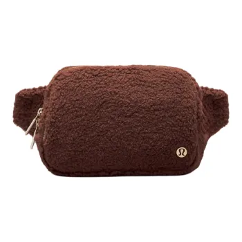 Lululemon Polyester Sling Bag Fanny Pack Large Size Women's Earth Brown & Gold